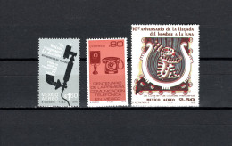 Mexico 1976/1979 Space, Telephone Centenary, 10th Anniversary Of Apollo 11 Moonlanding 3 Stamps MNH - North  America