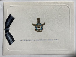 Carte De Voeux - Armée Air Ambassade INDE Général A. Sridharan - EMAA Commandant Jeanne Buron Ernée - Documenten