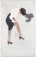 Illustrateur Raphaël KIRCHNER - Le Coup De La Jarretelle - Pin-up, Bas, Chaussures à Talon, Chapeau à Plumes - Kirchner, Raphael