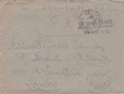 Militaria--Guerre 1914-18-Lettre BERGERAC-24 Pour LAMILLARIE-81-courrier Inclus-Cachet Hôpital Temporaire N°18 - Militares