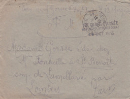 Militaria--Guerre 1914-18-Lettre BERGERAC-24 Pour LAMILLARIE-81-courrier Inclus-Cachet Hôpital Temporaire N°18 - Militaria