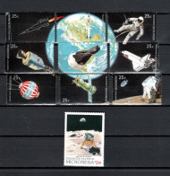 Micronesia 1989 Space, 20th Anniversary Of Apollo 11 Moonlanding Set Of 10 MNH - Oceania