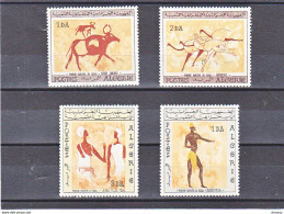 ALGERIE 1966 PEINTURES RUPESTRES  Yvert 414-417 NEUF** Cote : 38,50 Euros - Algeria (1962-...)