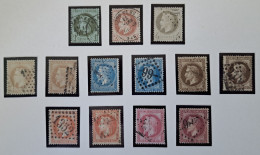 Frankreich 1863/1870, Mi 24-31 Farben Gestempelt - 1863-1870 Napoléon III Lauré