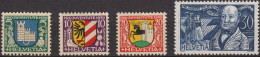 1930 Schweiz / Pro Juventute ** Zum:CH J53-J56, Mi:CH 241-244, Yt:CH 246-279, Wappen U. Jeremias Gotthelf - Neufs
