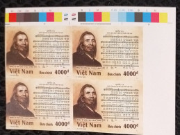 Block 4 Of Viet Nam MNH Imperf Stamps 2023 : Birth Centenary Of Musician Van Cao / Vietnam Anthem / Music (Ms1183) - Viêt-Nam