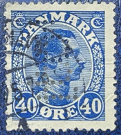 Danemark - 1921-30 - Y & T N° 143 - O. With Perfin - Used Stamps