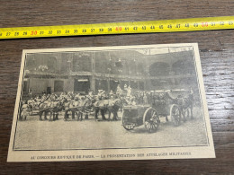 1930 GHI13 AU CONCOURS HIPPIQUE DE PARIS. - LA PRESENTATION DES ATTELAGES MILITAIRES Roi D'Ys Wolley Haart, Clavé - Collections