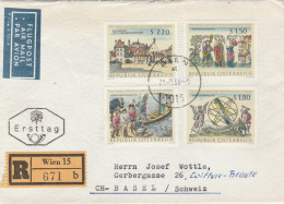 Austria - 1966 - Nice Register Cover Wiena - Basel - Covers & Documents