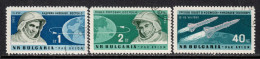 Bulgaria 1962 Mi# 1355-1357 Used - First Russian Group Space Flight Of Vostoks 3 And 4 - Usados