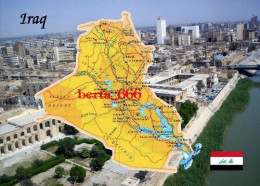 Iraq Country Map New Postcard * Carte Geographique * Landkarte - Irak