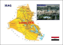 Iraq Country Map New Postcard * Carte Geographique * Landkarte - Irak