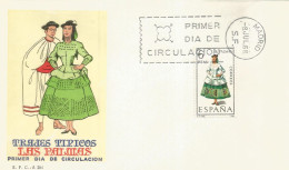 ESPAÑA SPD FDC TRAJE TIPICO TEXTIL FASHION LAS PALMAS - Textile