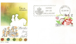 ESPAÑA SPD FDC FERIA DE ABRIL SEVILLA - Cartas & Documentos