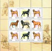 Russland 2002 - Mi.Nr. 971 - 975 Kleinbogen - Postfrisch MNH - Tiere Animals Hunde Dogs - Honden