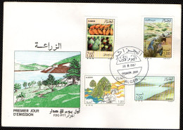 FDC/Année 1987-N°909/912 : Agriculture - Algeria (1962-...)