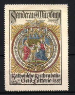 Reklamemarke Sanderau-Würzburg, Katholische Kirchenbau-Geld-Lotterie, Gnadenbild  - Cinderellas