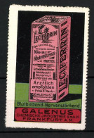 Reklamemarke Leciferrin - Nährkräftigungsmittel, Blutbildend Und Nervenstärkend, Chemische Industrie Galenus GmbH  - Erinnophilie