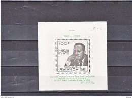 RWANDA 1968 Martin Luther King Yvert BF 12, Michel Bl 14 NEUF** MNH Cote Yv 4 Euros - Unused Stamps