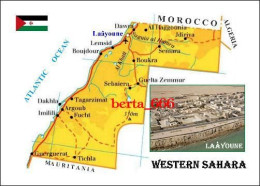 Western Sahara Map New Postcard * Carte Geographique * Landkarte - Westelijke Sahara