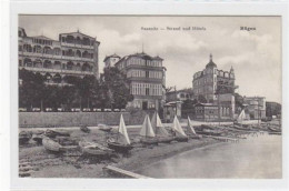 39077302 - Sassnitz A. Ruegen. Strand Und Hotels Ungelaufen  Sehr Gut Erhalten. - Sassnitz