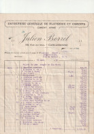 11-J.Borrel....Entreprise Générale De Platrerie & Ciments...Carcassonne..(Aude)..1932 - Petits Métiers