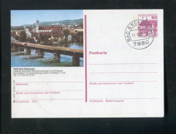 "BUNDESREPUBLIK DEUTSCHLAND" 1988, Bildpostkarte Mit Bildgleichem Stempel Ex "BAD SAECKINGEN" (L1110) - Cartes Postales Illustrées - Oblitérées