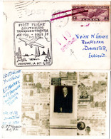 USA 1930, 5 C. Air Mail Auf 1st. Flight AK M. Luftpost Annullierung N. GB - Autres & Non Classés