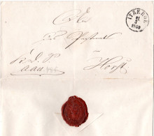Schleswig Holstein 1859, K1 Itzehoe Auf Brief M. Steinburger Amtstube Siegel - Schleswig-Holstein