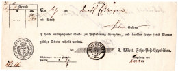 Württemberg 1865, Postschein V. HEIDENHEIM - Storia Postale