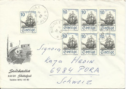 Schweden 1969, Brief V. Kiruna An Kaja Hedin, Schweiz. MeF 7x10 öre - Sonstige & Ohne Zuordnung