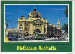 MELBOURNE -  Bustling Flinders Street Station, Tram  -  Nice Stamp - Melbourne