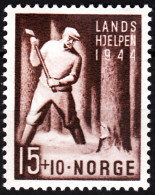 NORWAY 1944 Labor Professions Charity: Lumberjack. Short, MNH - Andere & Zonder Classificatie