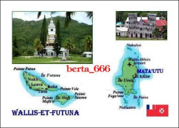 Wallis And Futuna Islands Map New Postcard * Carte Geographique * Landkarte - Wallis E Futuna