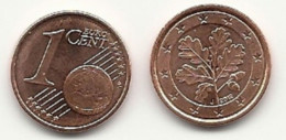 1 Cent, 2012, Prägestätte (J) Vz, Sehr Gut Erhaltene Umlaufmünze - Allemagne