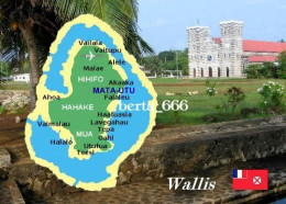 Wallis And Futuna Wallis Island Map New Postcard * Carte Geographique * Landkarte - Wallis Y Futuna