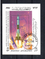 AFGHANISTAN - M/S - B/F - 1984 - EXPLORATION SPATIALE ET AERONAUTIQUE - SPACE AND AERONAUTICAL EX - CTO - Obli 1er Jour - Afganistán