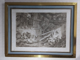 TABLEAU - LA CULBUTE 1766 - FRANÇOIS - PHILIPPE CHARPENTIER (1734-1817) - Estampes & Gravures