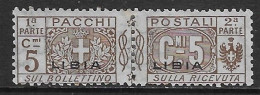 Italia Italy 1915 Colonie Libia Pacchi Postali Savoia C5 Sa N.PP1 Nuovo MH * - Libya