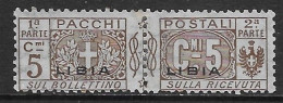 Italia Italy 1915 Colonie Libia Pacchi Postali Savoia C5 Sa N.PP1 Nuovo MH * - Libyen