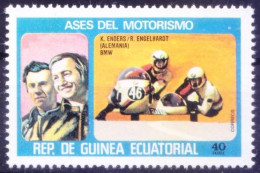 Equatorial Guinea 1976 MNH, Racing Motorcyclists K. Enders & R. Engelhardt, Sports - Automovilismo