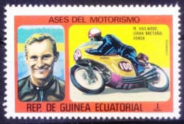 Equatorial Guinea 1976 MNH, Racing Motorcyclists Stanley Michael Bailey, Sports - Cars