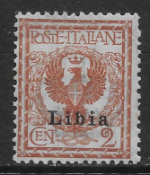 Italia Italy 1912 Colonie Libia Floreale C2 Sa N.2 Nuovo MH * - Libye