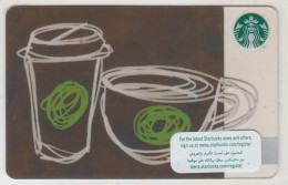 UAE STARBUKS - 2 Cups , CN : 6362, Unused - Cartes Cadeaux