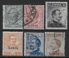 Italia Italy 1912 Colonie Libia Effigie 6val Sa N.3-8 US/SG - Libya