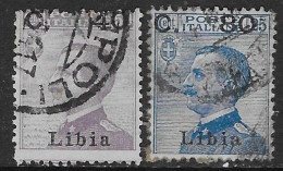 Italia Italy 1922 Colonie Libia Michetti Sinistra Soprastampato Sa N.38-39 Completa US - Libyen