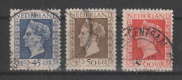 Niederlande 500/502 Gestempelt - Wilhelmina 1948 - Usados