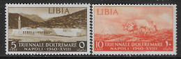 Italia Italy 1940 Colonie Libia Triennale 2val Sa N.164-165 Nuovi MH * - Libya