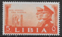 Italia Italy 1941 Colonie Libia Fratellanza Italo-tedesca C5 Sa N.171 Nuovo MH * - Libya