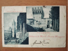 ABBAZIA DI MONTE OLIVETO MAGGIORE -SIENA -CAMPANILE E PRIMO INGRESSO 1900 - Siena